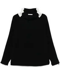 Helmut Lang Pullover mit Rollkragen Schwarz