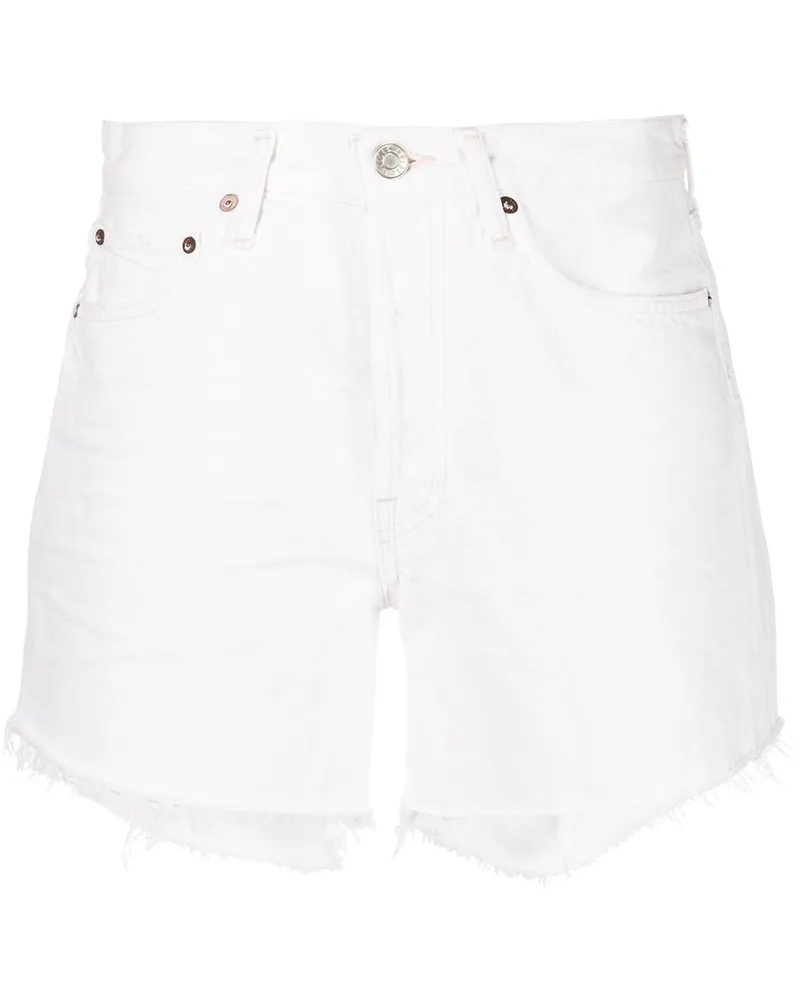 AGOLDE Taillenhohe Parker Jeans-Shorts - Weiß Weiß