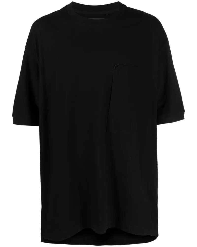 Y-3 T-Shirt mit Logo-Patch Schwarz