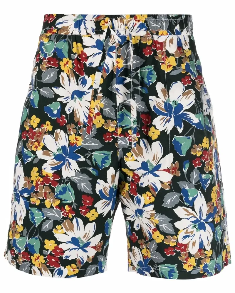 YMC Geblümte Badeshorts - Grün Grün