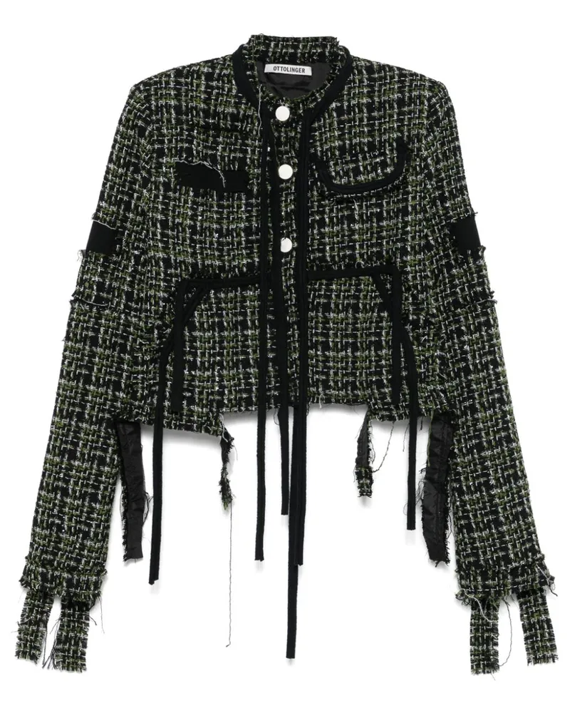OTTOLINGER Tweed-Jacke im Deconstructed-Look - Schwarz Schwarz