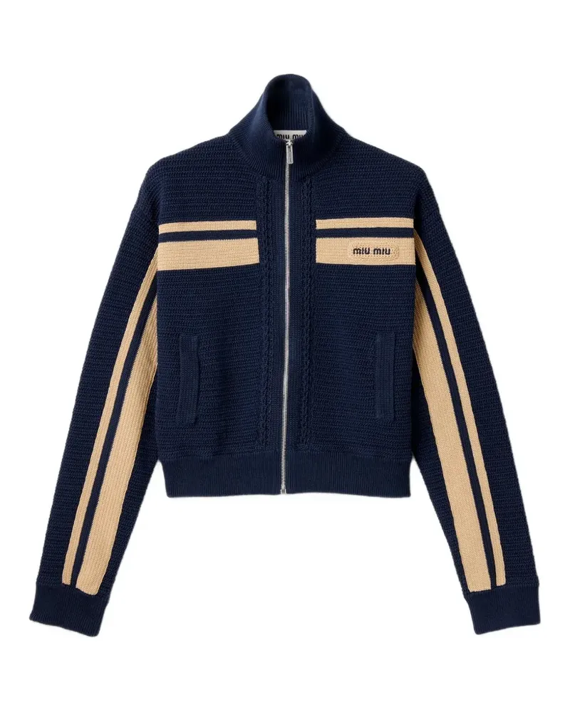 Miu Miu cotton crochet cardigan - Blau Blau
