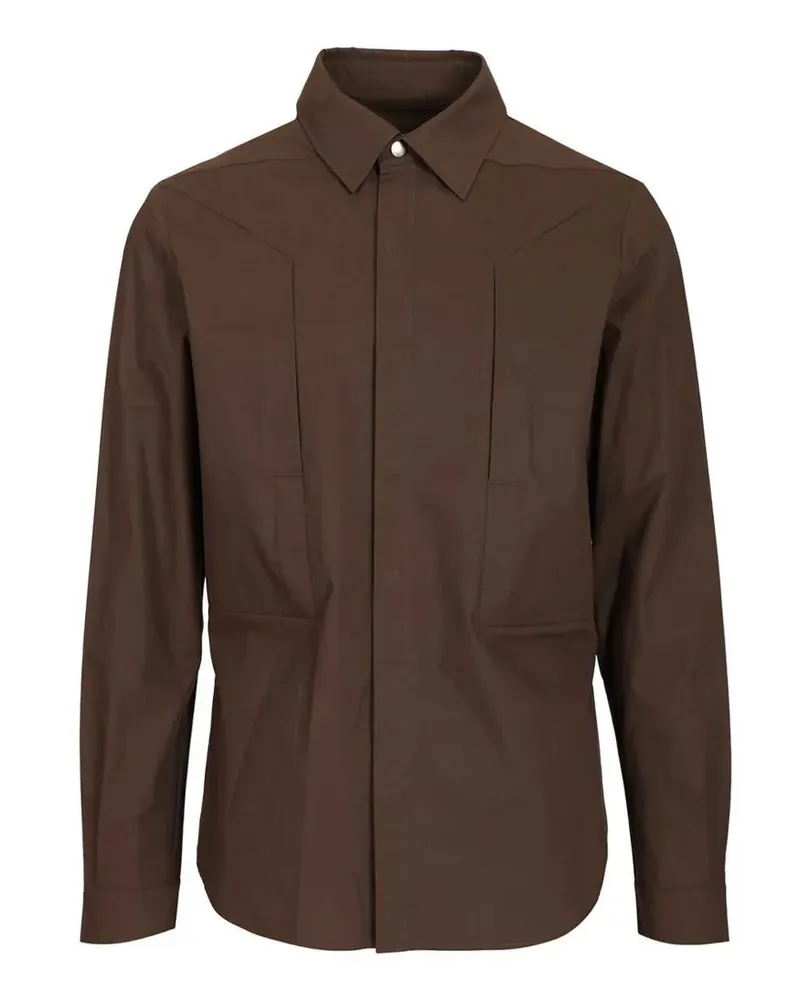 Rick Owens Fogpocket flap-pocket shirt - Braun Braun