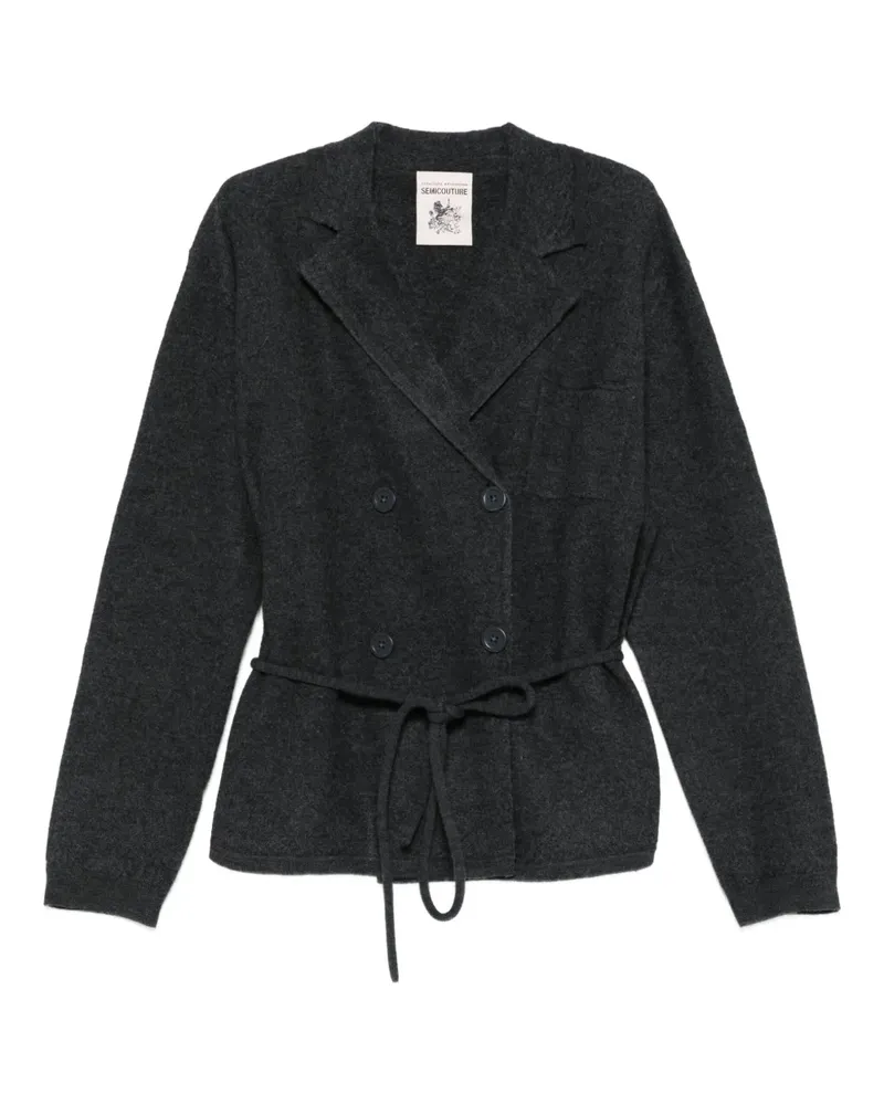 Semicouture Doppelreihiger Cardigan - Grau Grau
