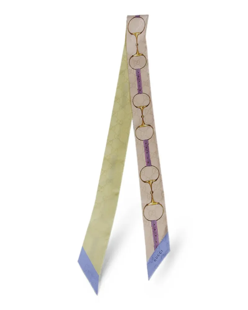 Gucci Horsebit GG Supreme scarf - Nude Nude