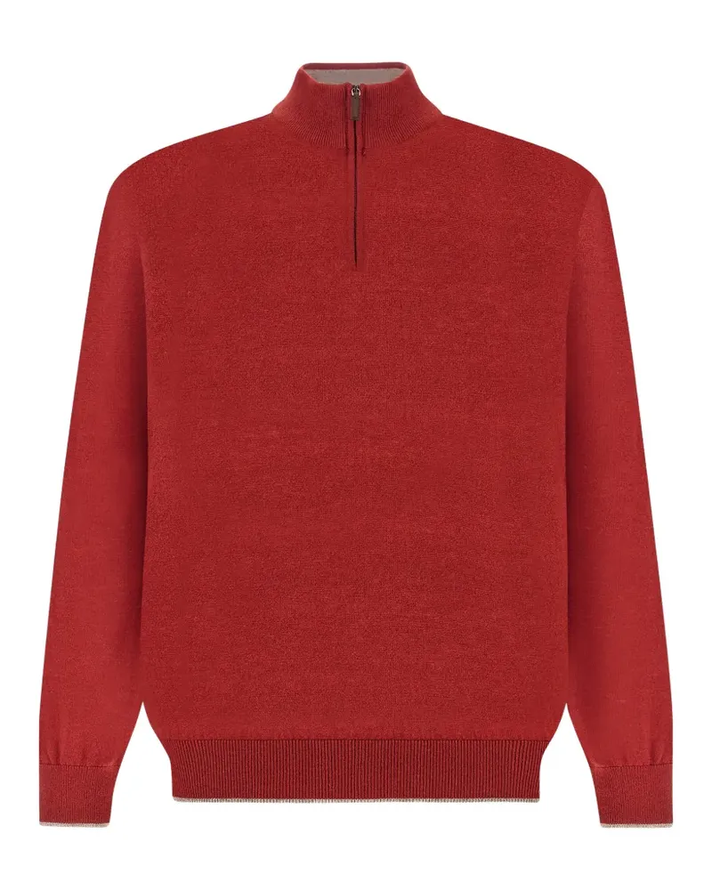 Paul & Shark Piuma Pullover mit Reißverschluss - Rot Rot