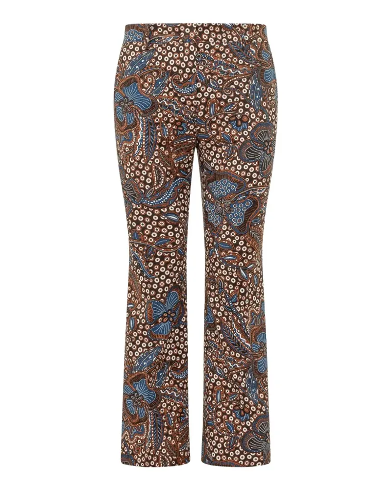 Max Mara Wkdonde floral-print polka-dot trousers - Braun Braun