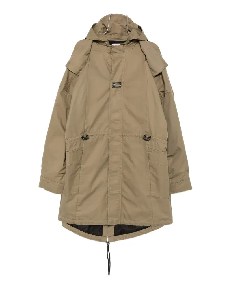 Martine Rose hooded drawstring-waist coat - Grün Grün