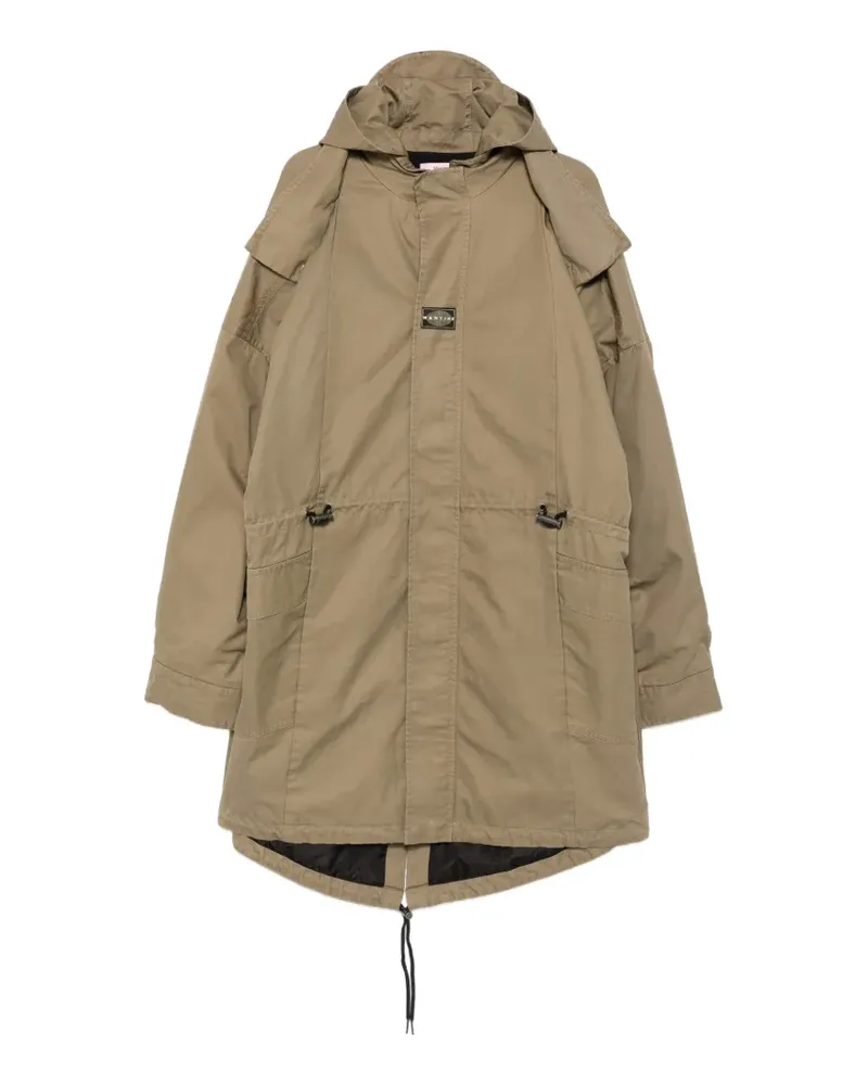 Martine Rose hooded drawstring-waist coat - Grün Grün