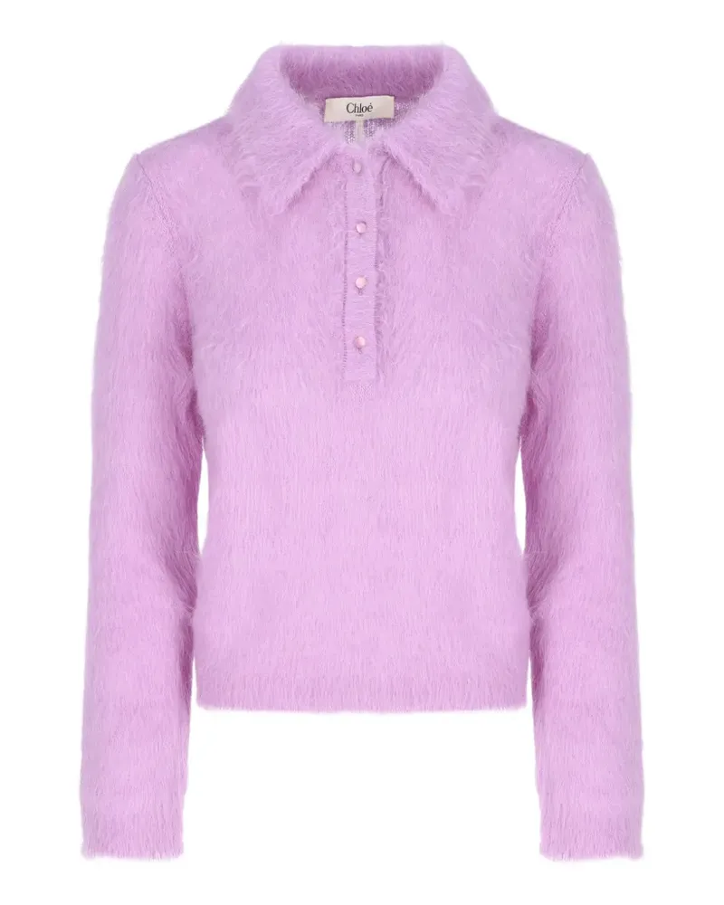 Chloé Poloshirt mit gebürstetem Effekt - Violett Violett