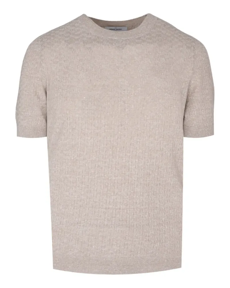 Gran Sasso basket-weave T-shirt - Nude Nude