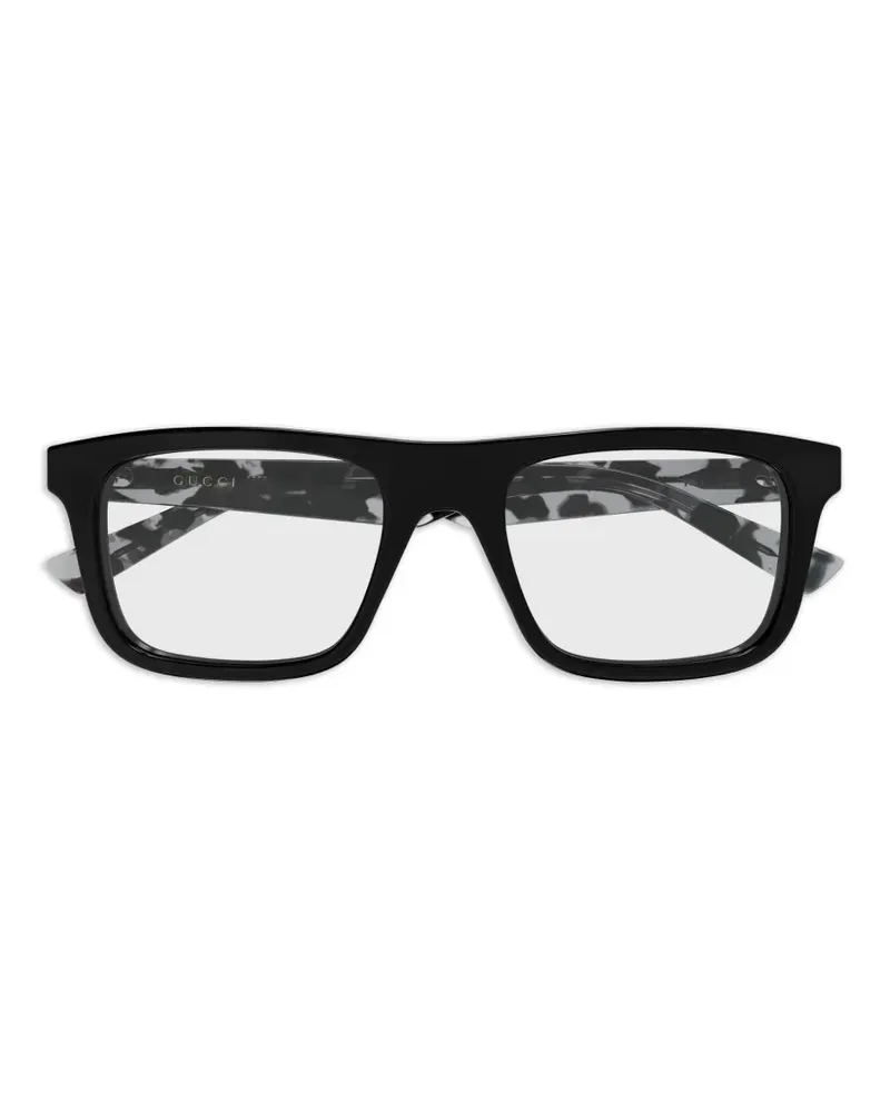 Gucci Brille mit eckigem Gestell - Schwarz Schwarz