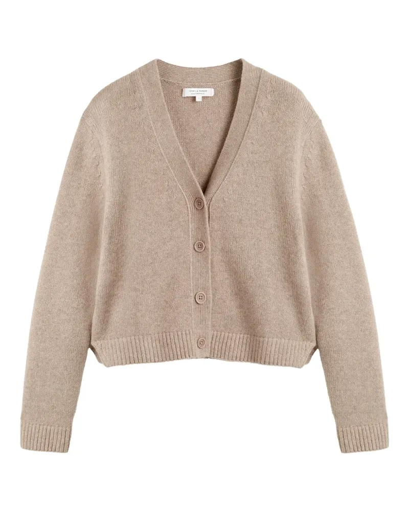 Chinti & Parker Kaschmircardigan mit V-Ausschnitt - Nude Nude