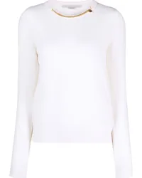 Stella McCartney Pullover mit V-Ausschnitt Weiß