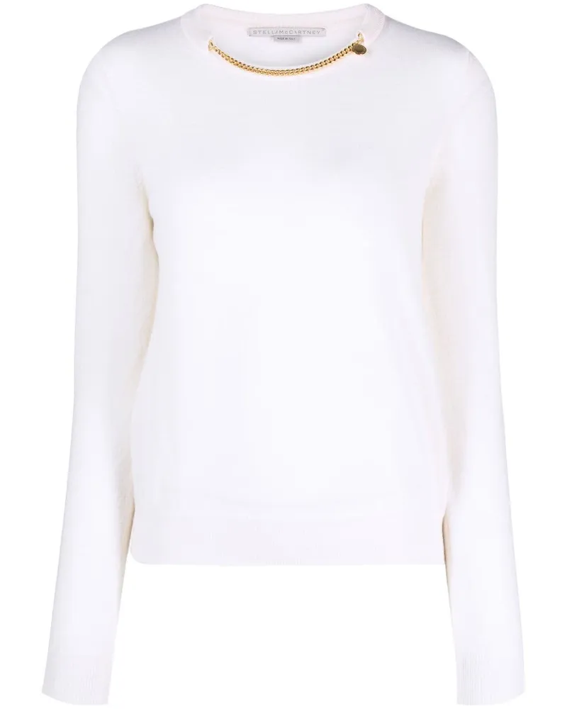 Stella McCartney Pullover mit V-Ausschnitt - Weiß Weiß