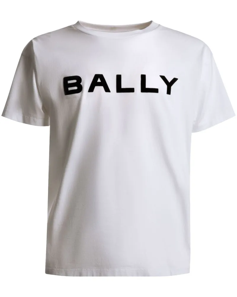 Bally T-Shirt aus Bio-Baumwolle mit Logo-Print - Weiß Weiß