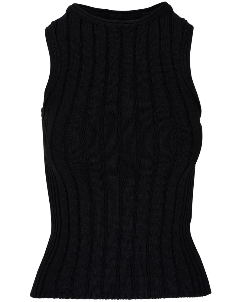 KHAITE Geripptes The Manu Tanktop - Schwarz Schwarz