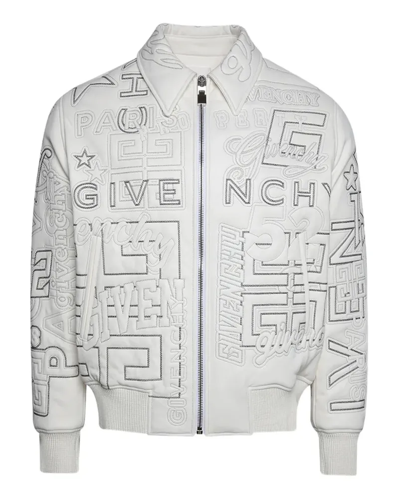 Givenchy Lederjacke im College-Look - Nude Nude
