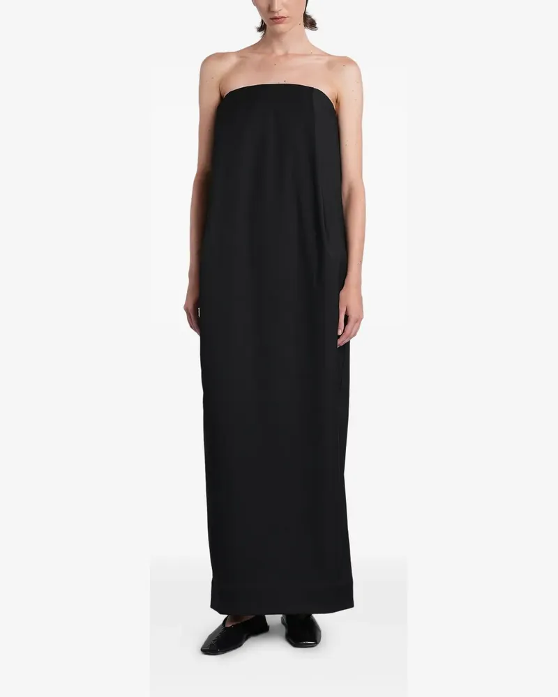 Entire Studios Schulterfreies Maxikleid mit Falten - Schwarz Schwarz