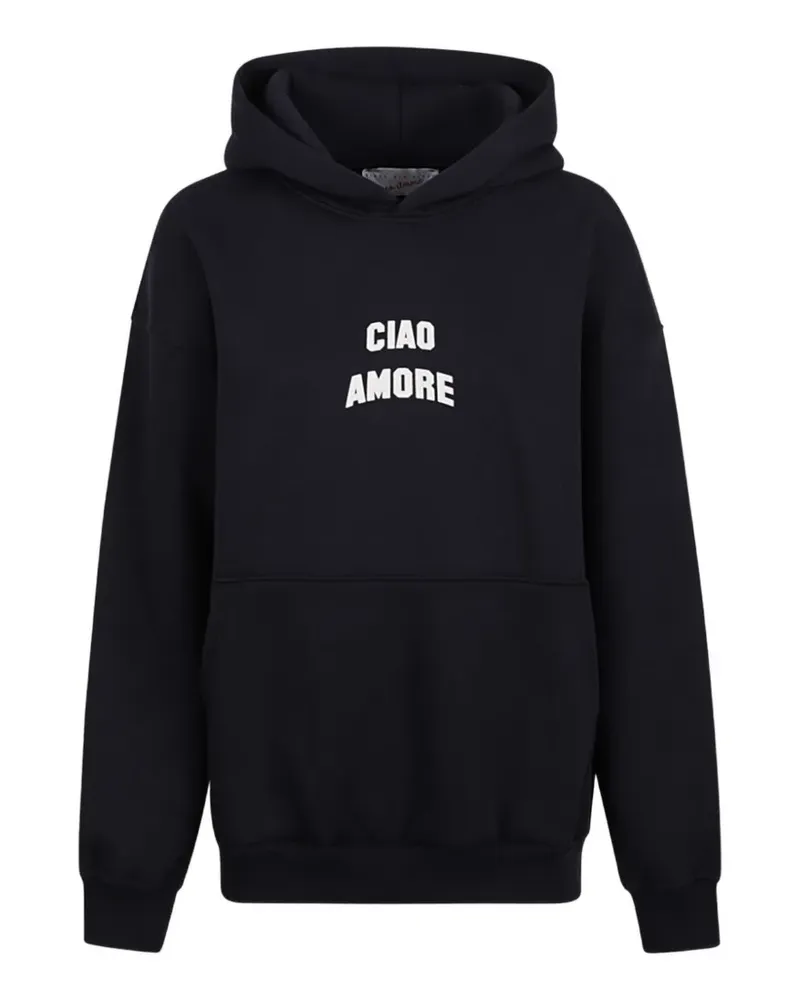 Giada Benincasa Ciao Amore Hoodie mit Logo - Blau Blau