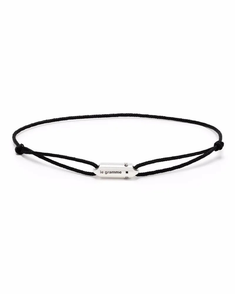 Le Gramme Kordelarmband mit Logo - Silber Silber