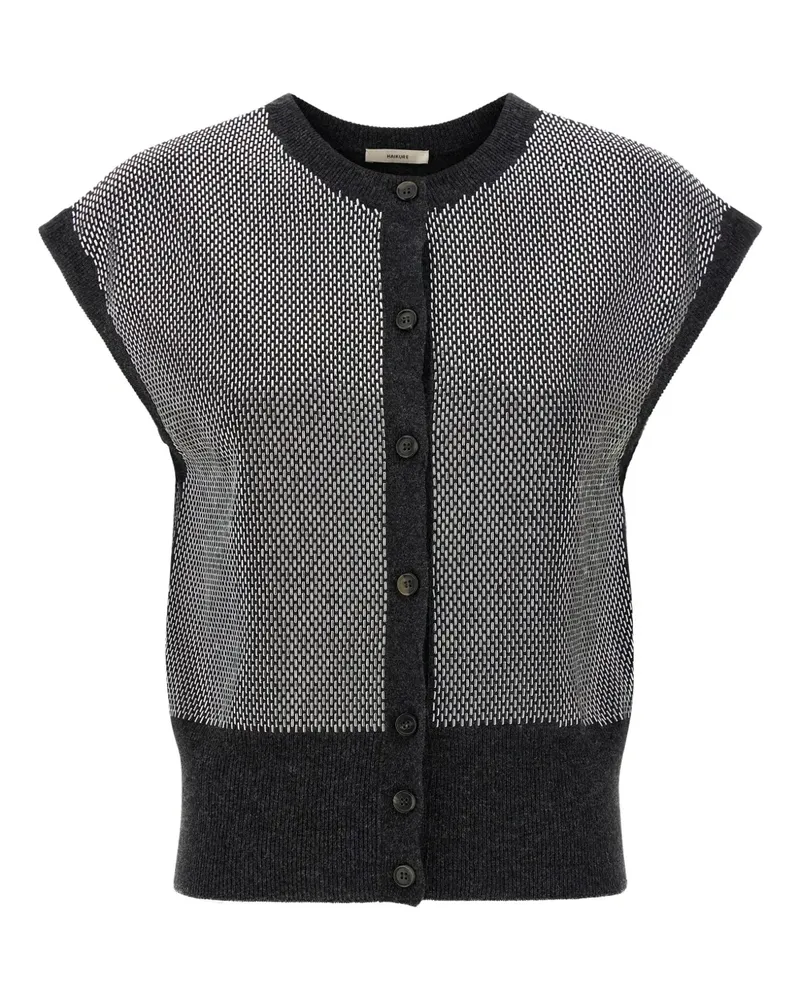 Haikure studded button vest - Grau Grau