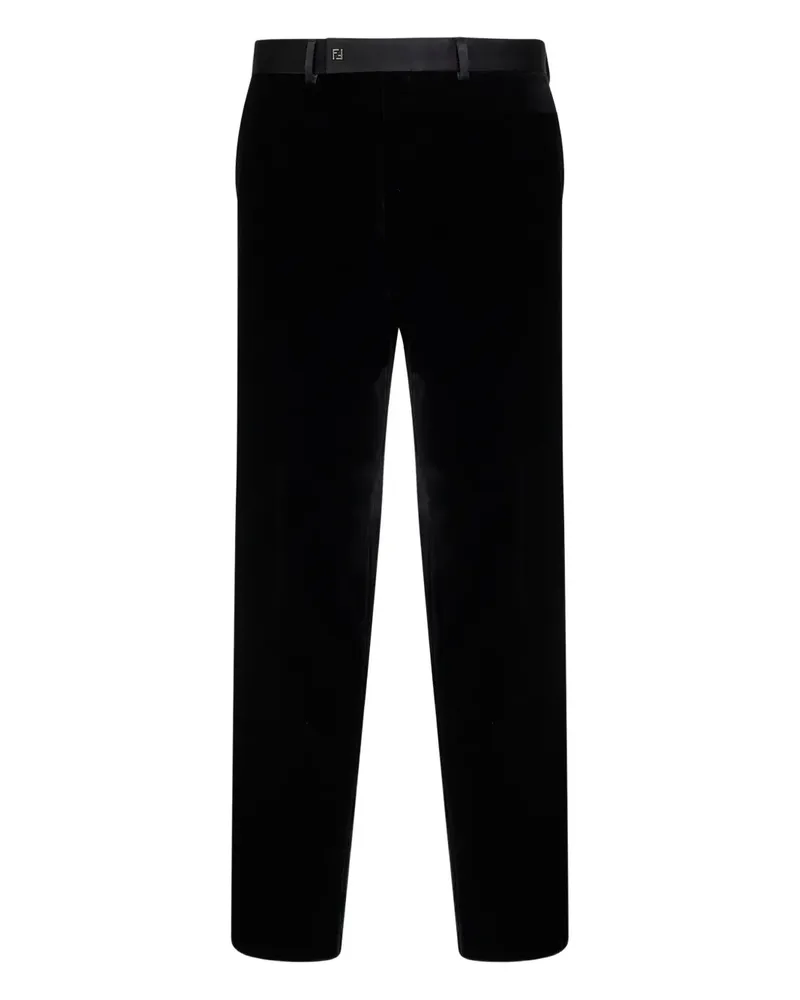 Fendi logo-detail trousers - Schwarz Schwarz