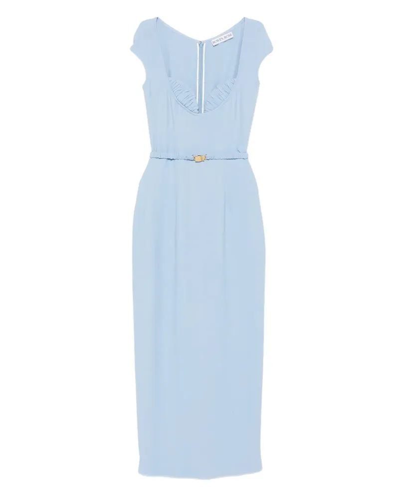 Rowen Rose Maxikleid mit angeschnittenen Ärmeln - Blau Blau