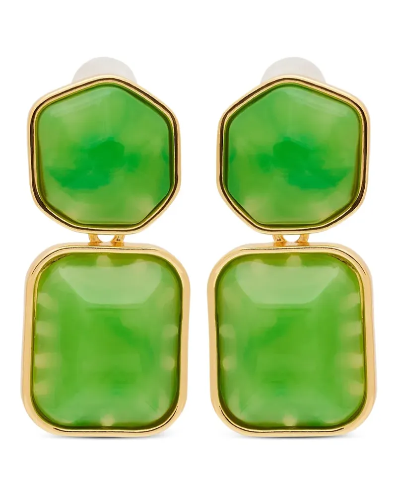 Kenneth Jay Lane Jade Hängeohrringe - Gold Gold