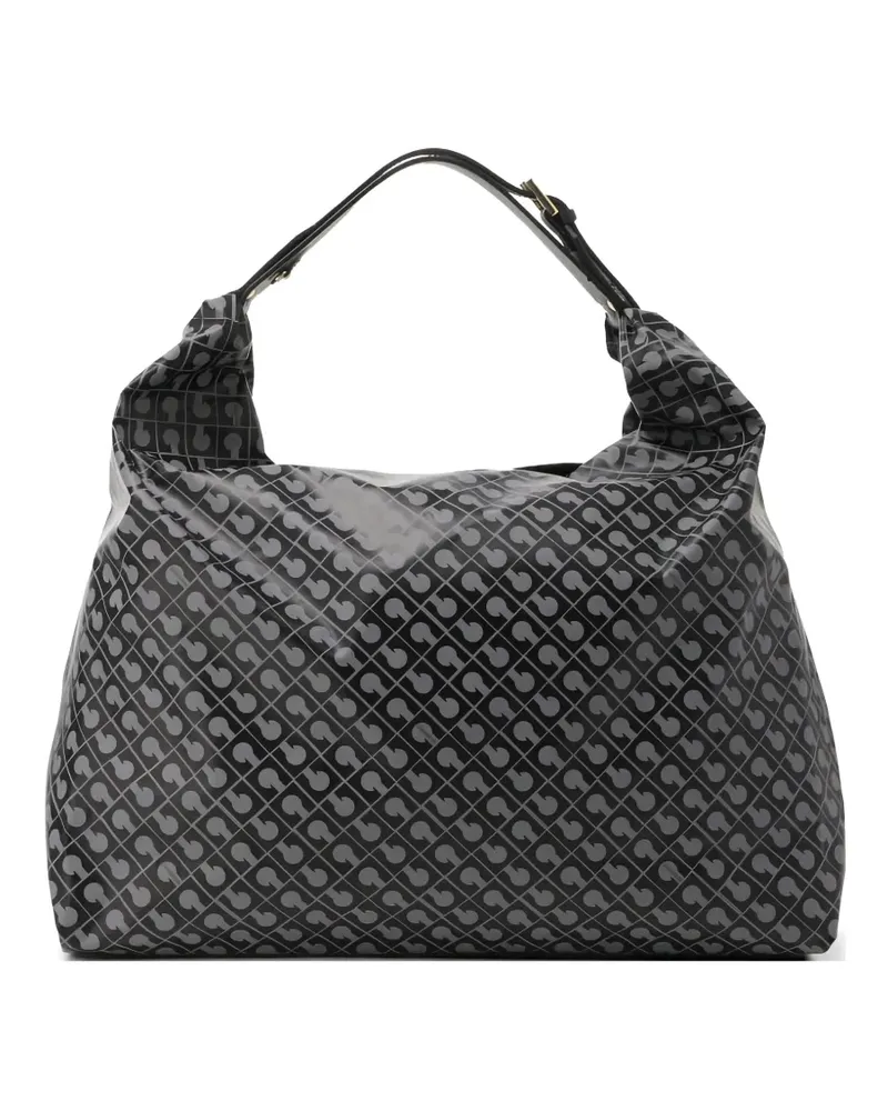 Gherardini printed leather shoulder bag - Schwarz Schwarz