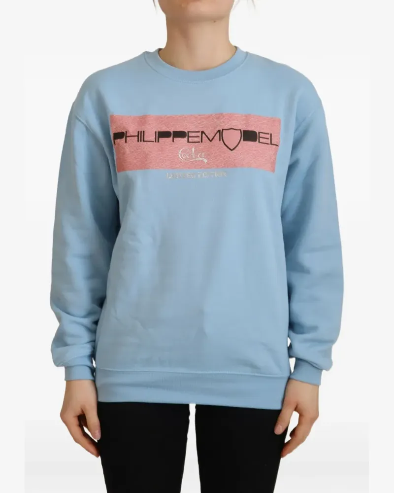 Philippe Model Pullover mit Logo-Print - Blau Blau