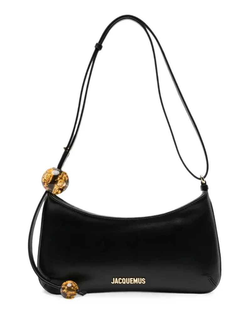 Jacquemus pearl-embellished leather shoulder bag - Schwarz Schwarz
