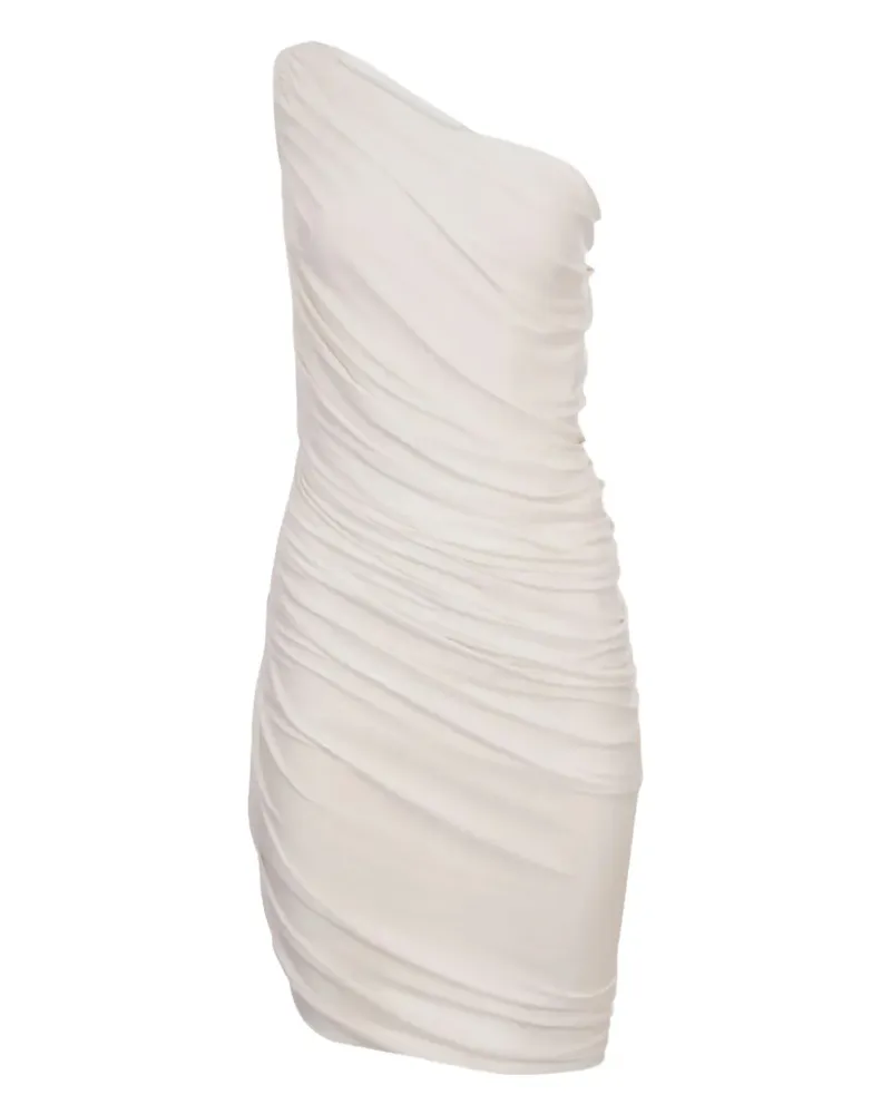 Norma Kamali Diana one-shoulder ruched mini dress - Weiß Weiß