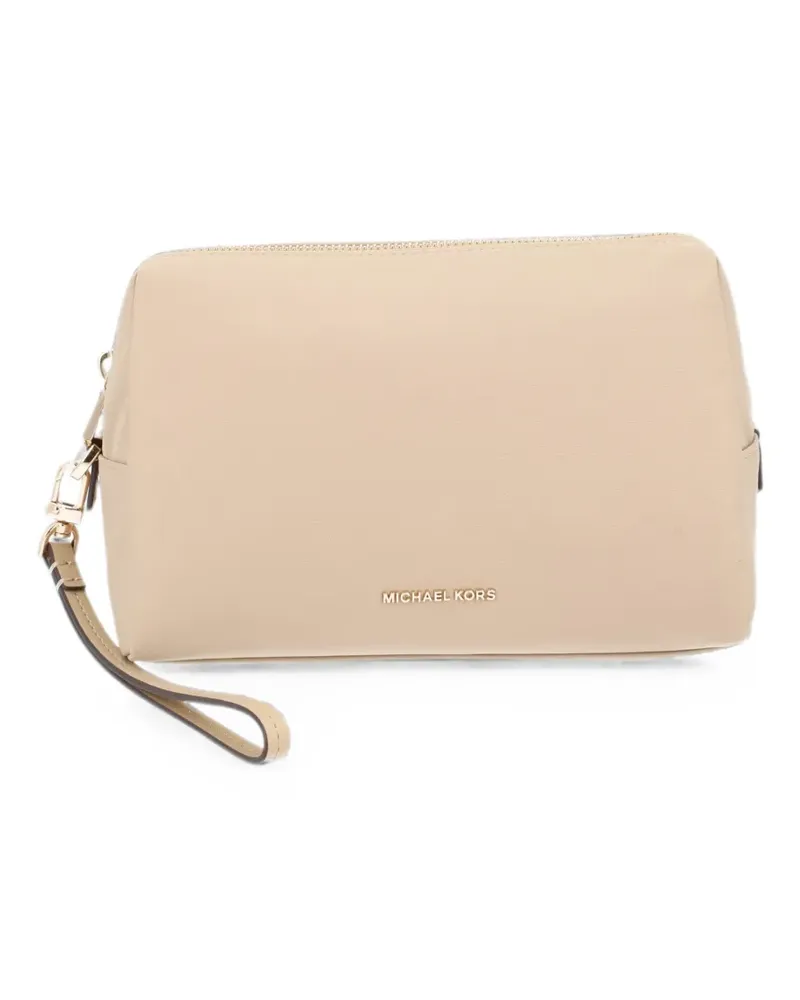Michael Kors large Zadie logo-plaque wristlet pouch - Nude Nude