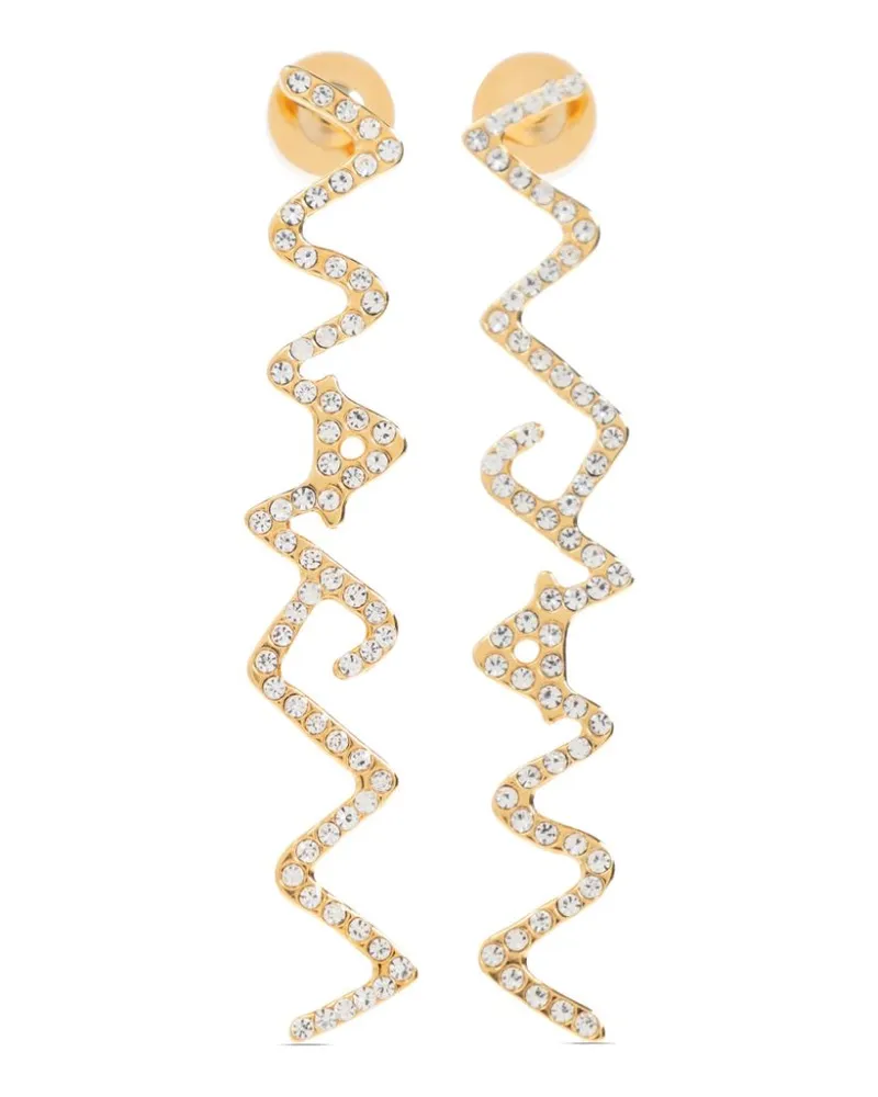 Marni Hängeohrringe mit Logo - Gold Gold