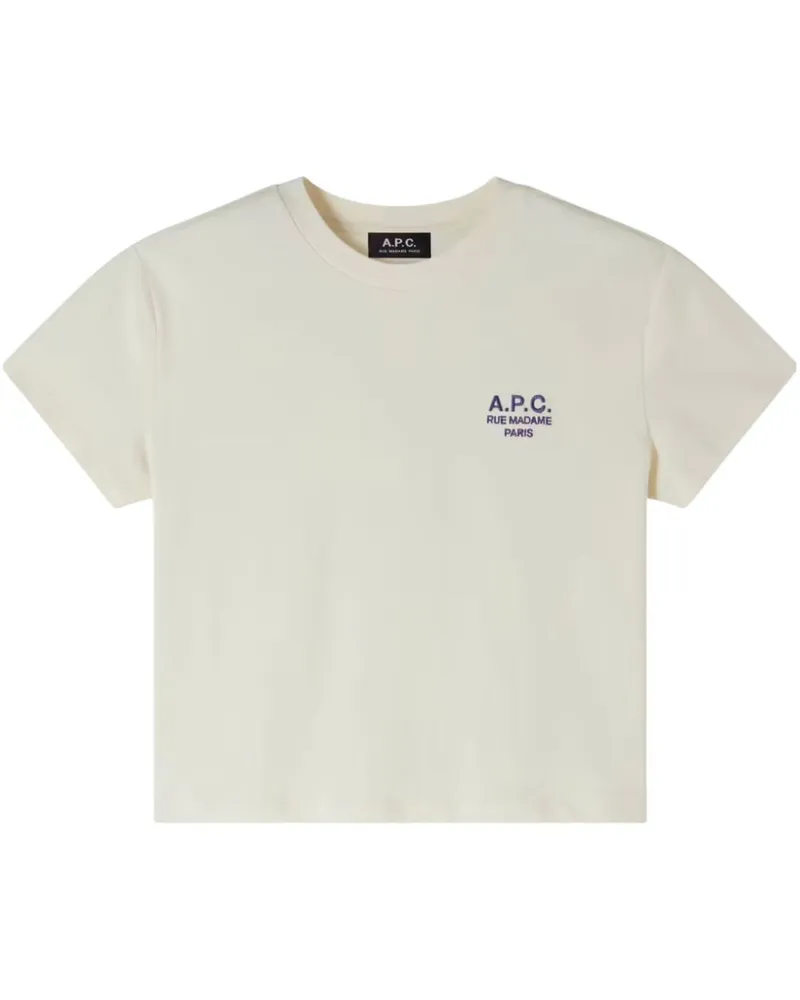 A.P.C. Kastiges Rue Madame T-Shirt - Weiß Weiß