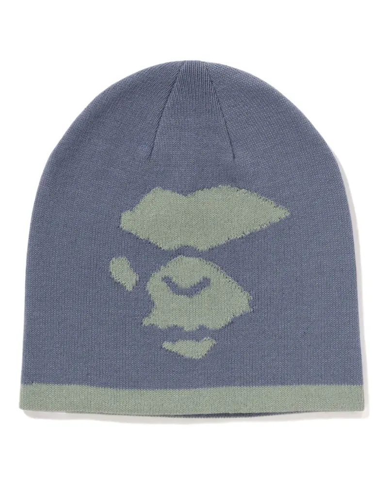 BAPE Beanie mit Logo - Blau Blau