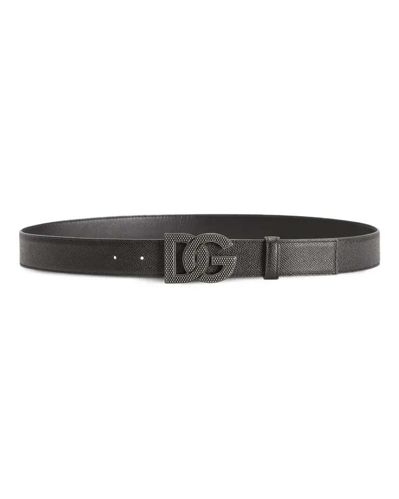 Dolce & Gabbana Gürtel mit Logo-Verzierung - Schwarz Schwarz