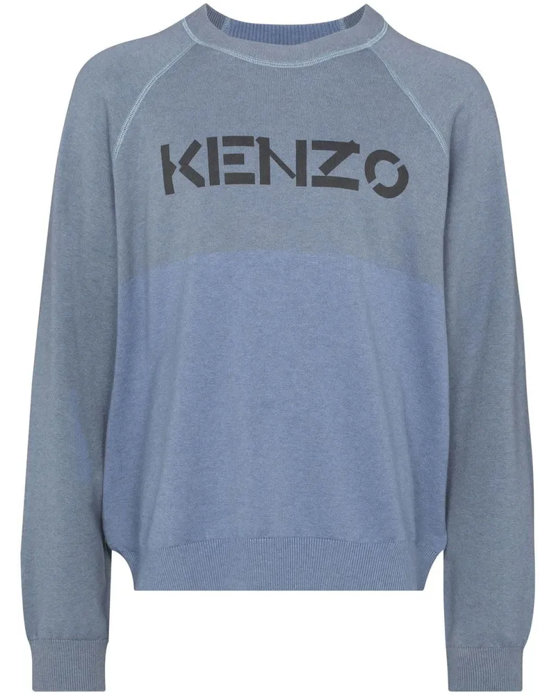 Kenzo Sweatshirt mit Logo-Print Blau