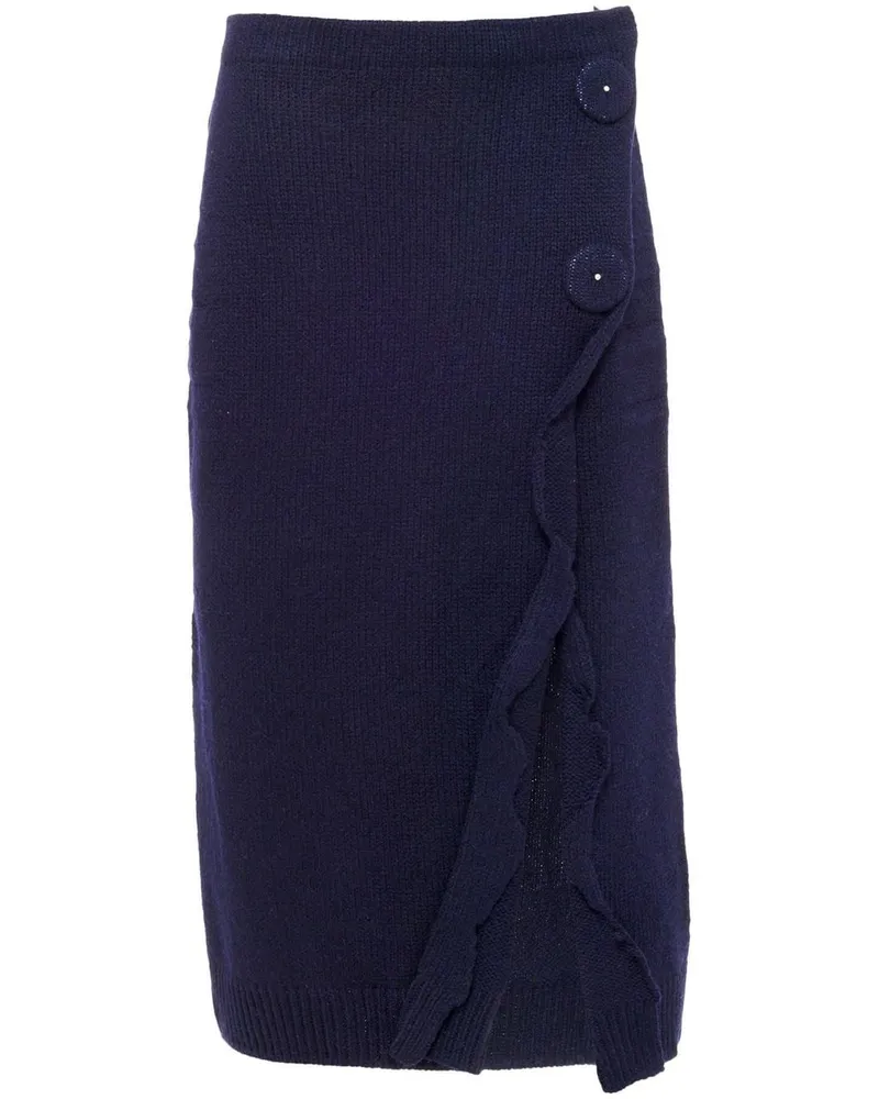 Prada Rock mit Schlitz - Blau Blau
