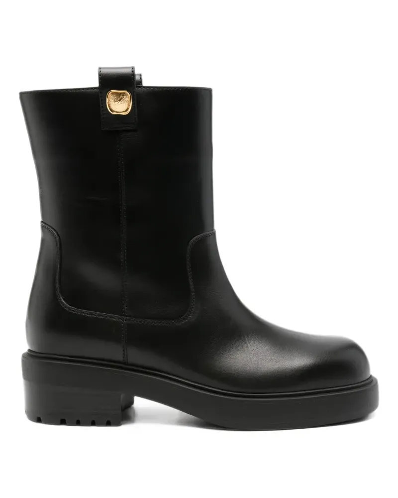 Giuseppe Zanotti logo-plaque chunky-sole boots - Schwarz Schwarz