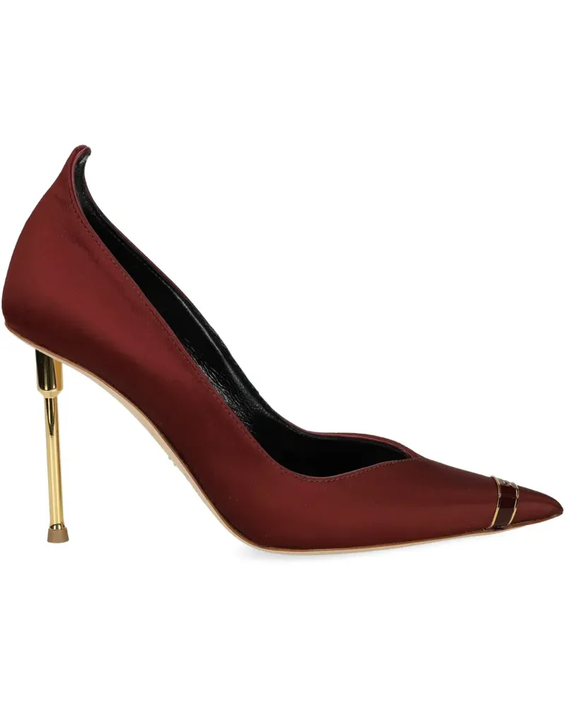 Elisabetta Franchi Spitze Pumps mit Metallic-Besatz - Rot Rot