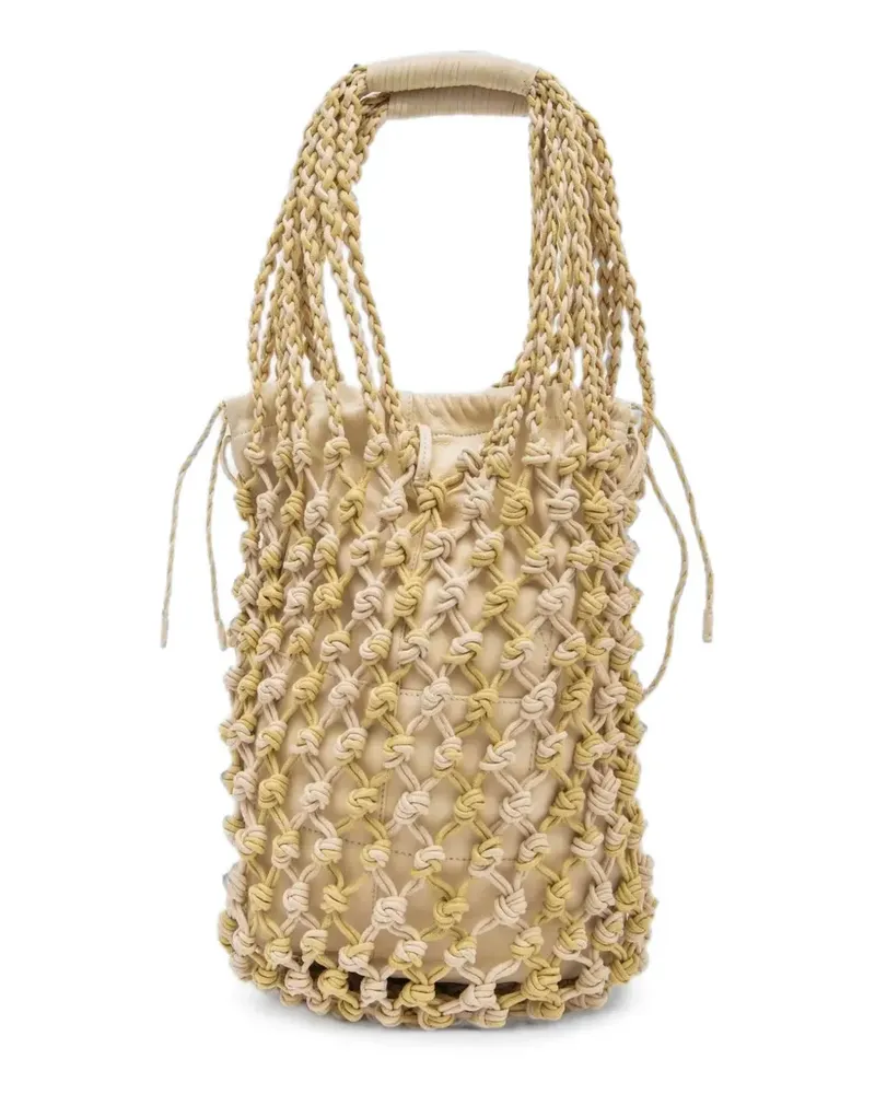 ALYSI knotted-mesh shoulder bag - Nude Nude