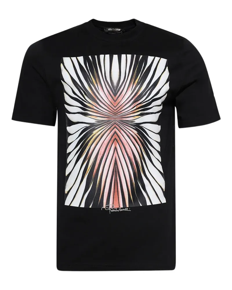 Roberto Cavalli T-Shirt mit grafischem Print - Schwarz Schwarz