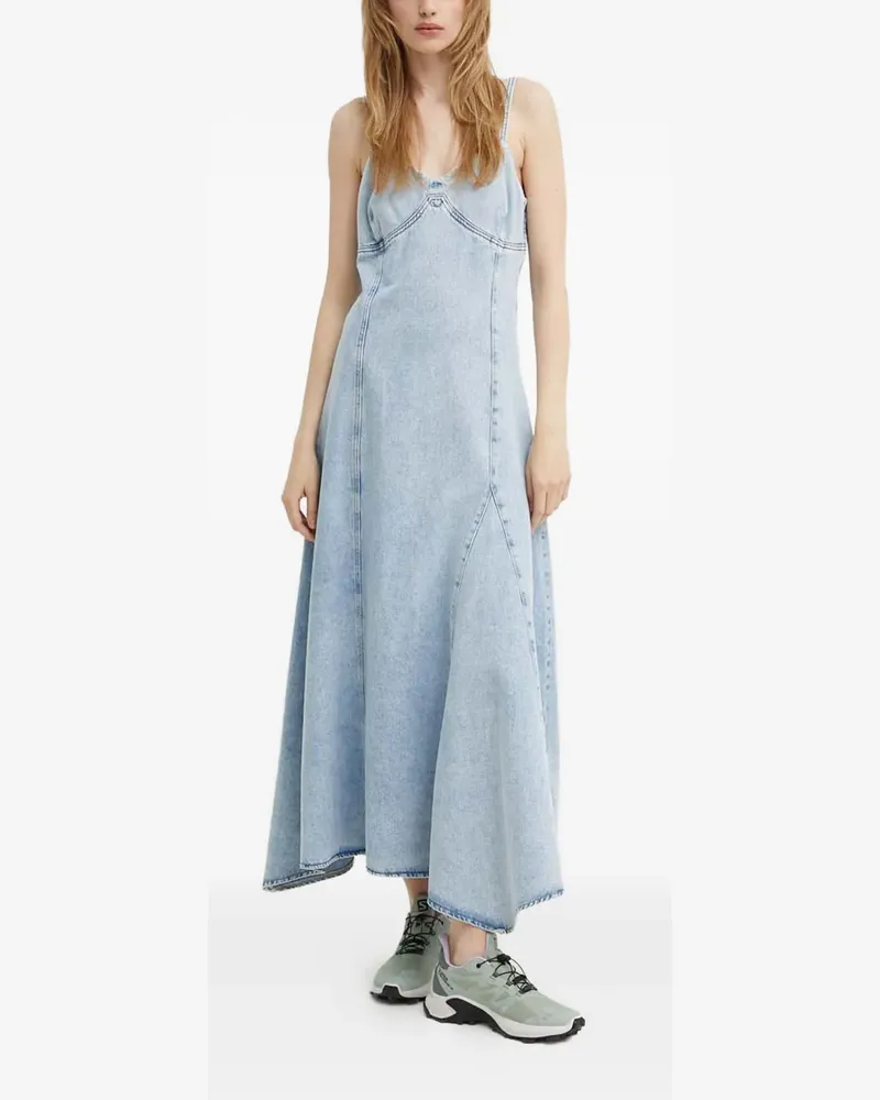 Gestuz KailaGZ Midikleid mit V-Ausschnitt - Blau Blau