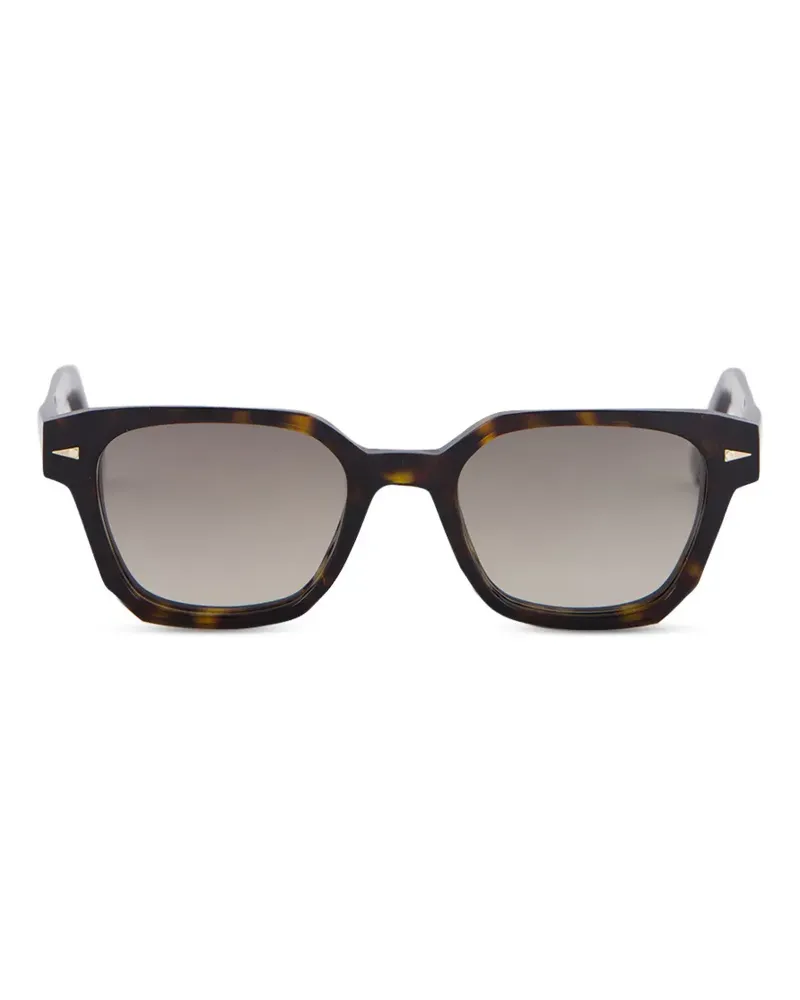 AHLEM Saint Georges Sonnenbrille mit eckigem Gestell - Braun Braun