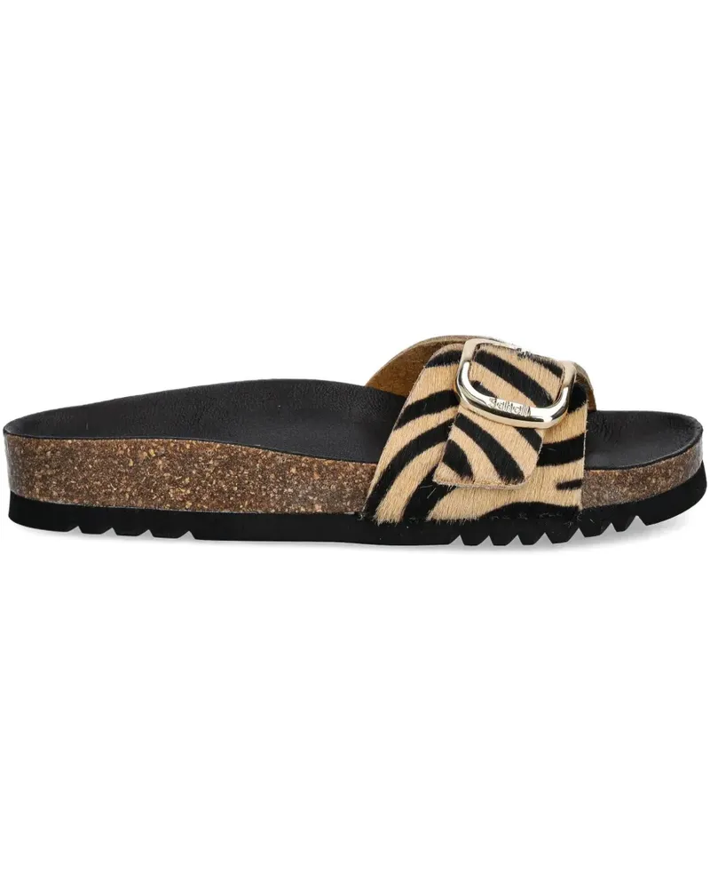 Scholl KATHLEEN zebra-print slides - Nude Nude