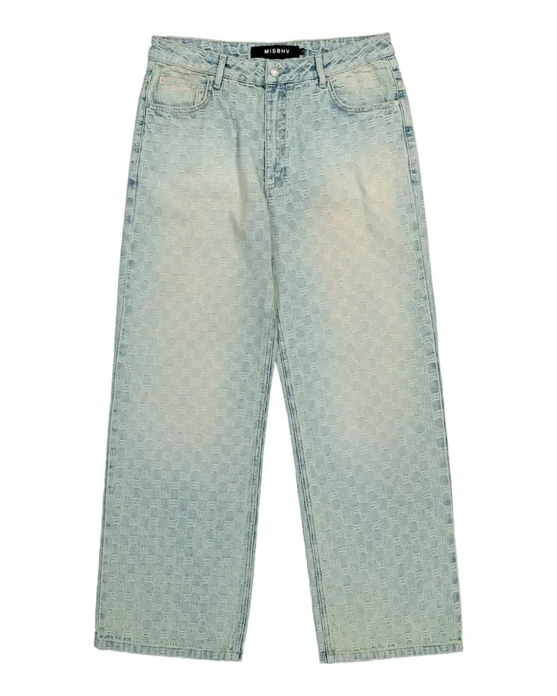 MISBHV Jeans mit Monogrammmuster - Blau Blau