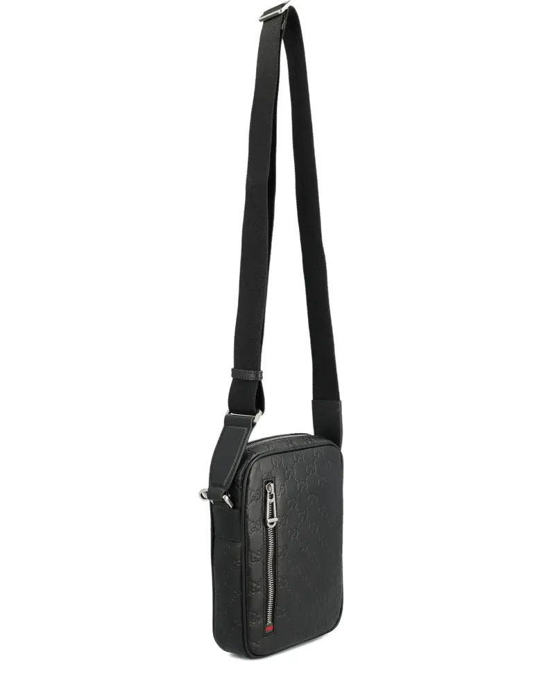 Gucci Schultertasche mit GG-Prägung - Schwarz Schwarz