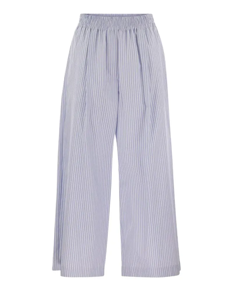 Max Mara striped cropped trousers - Blau Blau